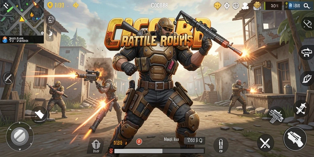 Screenshot gameplay COCOL88 menampilkan aksi seru dan intens dalam Battle Royale.