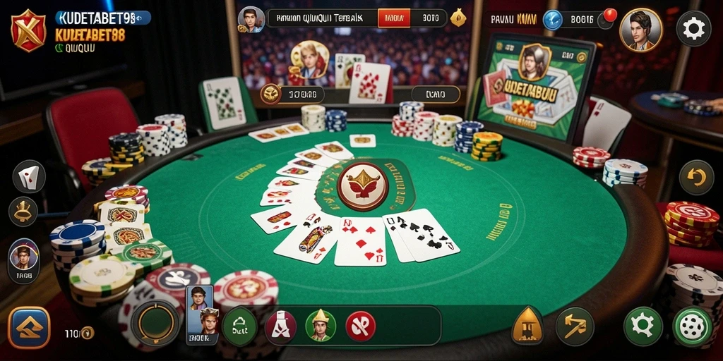 Tampilan gameplay QiuQiu yang menegangkan dan menarik.
