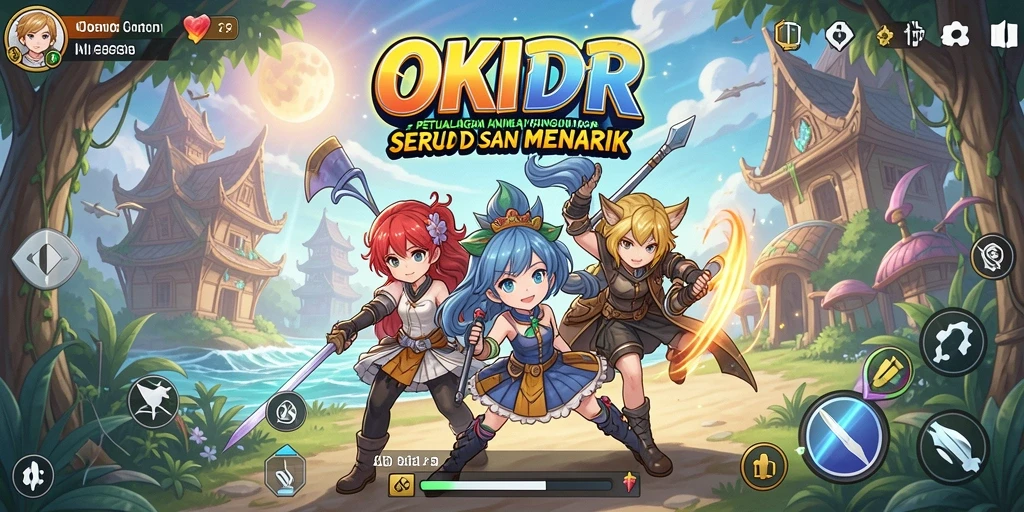 Tampilan gameplay yang seru dan penuh warna dari OKIDR.