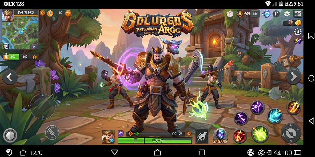 Tangkapan layar gameplay OLX128 menampilkan aksi pertarungan mendebarkan.