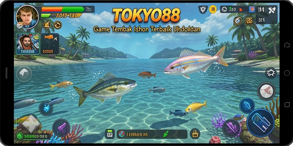 Gameplay seru di TOKYO88 saat menembak ikan.
