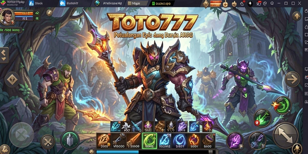 Gameplay menakjubkan dari TOTO777 ketika menghadapi musuh di dunia fantasi.
